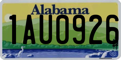 AL license plate 1AU0926