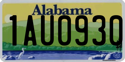 AL license plate 1AU0930
