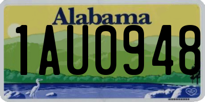AL license plate 1AU0948
