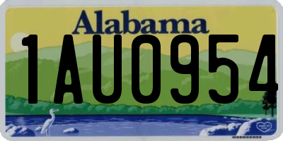 AL license plate 1AU0954