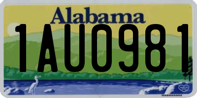 AL license plate 1AU0981