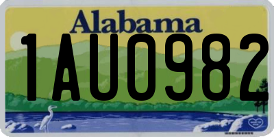 AL license plate 1AU0982