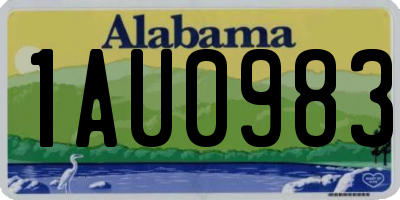 AL license plate 1AU0983