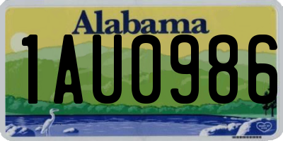 AL license plate 1AU0986