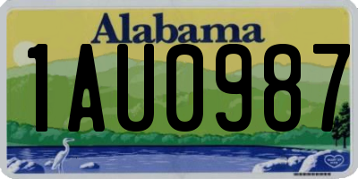 AL license plate 1AU0987
