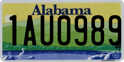 AL license plate 1AU0989