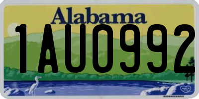 AL license plate 1AU0992