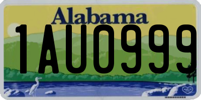 AL license plate 1AU0999