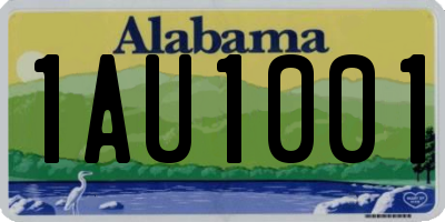 AL license plate 1AU1001