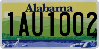 AL license plate 1AU1002