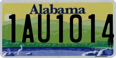 AL license plate 1AU1014