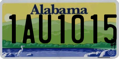AL license plate 1AU1015