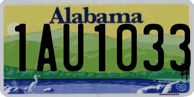 AL license plate 1AU1033
