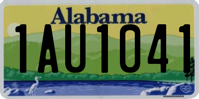 AL license plate 1AU1041