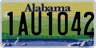 AL license plate 1AU1042