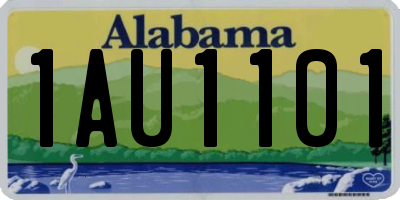 AL license plate 1AU1101