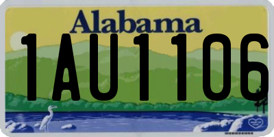 AL license plate 1AU1106