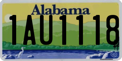 AL license plate 1AU1118