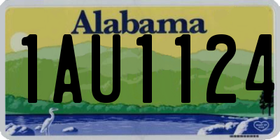 AL license plate 1AU1124