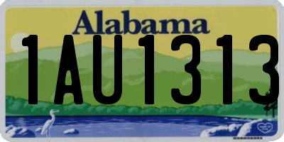 AL license plate 1AU1313