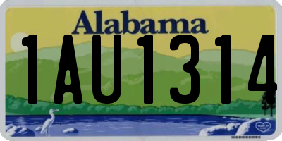 AL license plate 1AU1314