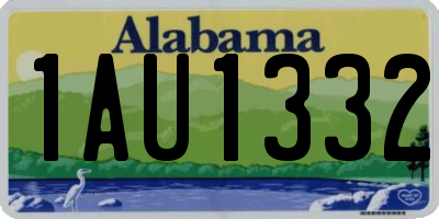 AL license plate 1AU1332