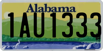 AL license plate 1AU1333