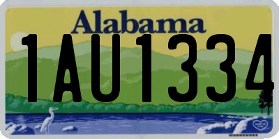 AL license plate 1AU1334