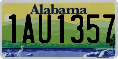 AL license plate 1AU1357