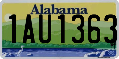 AL license plate 1AU1363