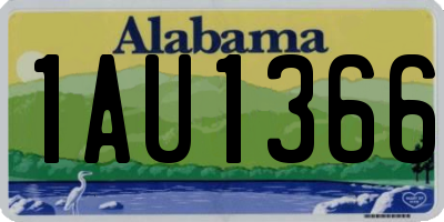 AL license plate 1AU1366