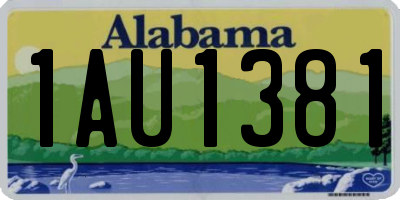 AL license plate 1AU1381