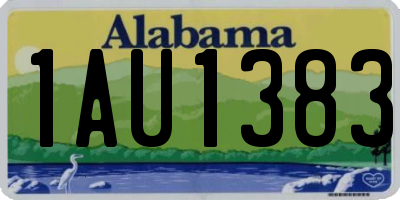 AL license plate 1AU1383