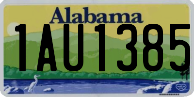 AL license plate 1AU1385