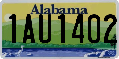 AL license plate 1AU1402