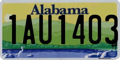 AL license plate 1AU1403