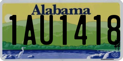 AL license plate 1AU1418