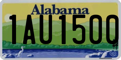 AL license plate 1AU1500