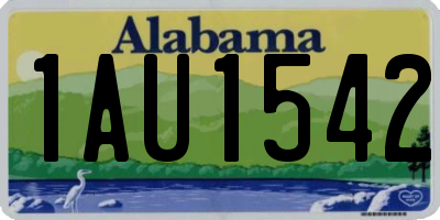 AL license plate 1AU1542