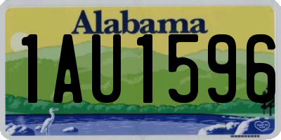 AL license plate 1AU1596