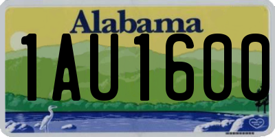 AL license plate 1AU1600