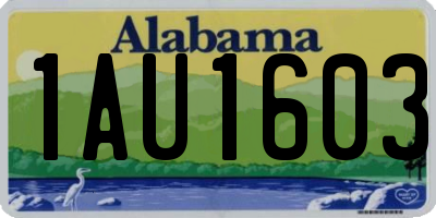 AL license plate 1AU1603