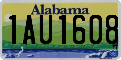 AL license plate 1AU1608