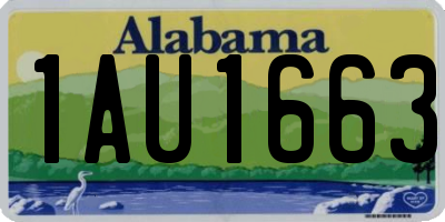 AL license plate 1AU1663