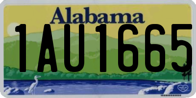 AL license plate 1AU1665