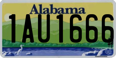 AL license plate 1AU1666