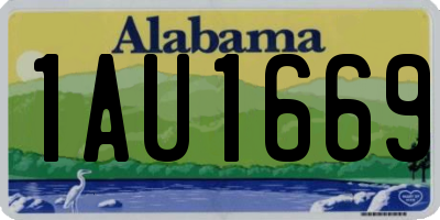 AL license plate 1AU1669