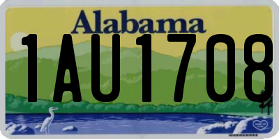 AL license plate 1AU1708