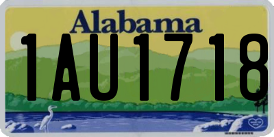 AL license plate 1AU1718