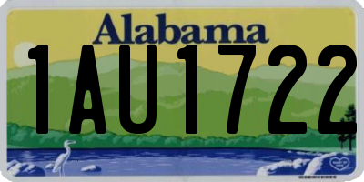AL license plate 1AU1722